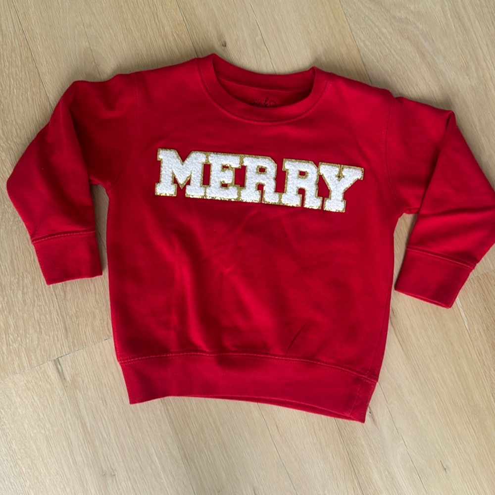 Red 'MERRY' Sweatshirt